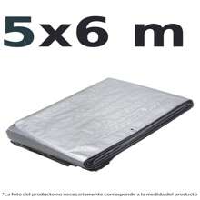 Reinforced Gray Tarpaulin 5 X 6 M - Silver - View 1