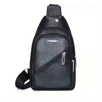 Bolso bandolera minimalista de material de poliuretano para hombre con múltiples bolsillos Bolso bandolera Bolso bandolera Bolso bandolera para viajes Viajes de negocios Elementos esenciales para vacaciones Regalo ligero para llevar para padre marido Bolsos cuadrados