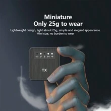 1入組黑色方形無線領夾麥克風，適用於蘋果/三星/谷歌/安卓手機，適用於採訪/Vlog/現場直播 - 1對1 - 查看 7