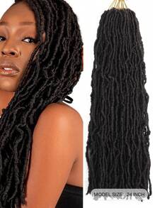 6入組棕色人造鬆散螺旋辮鉤針,新款柔軟女神鬆散螺旋辮鉤針預圈合成鉤針辮髮延長配件(4#) - 棕色 - 查看 3