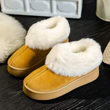 新風格大碼一腳蹬雪地靴,輕便,濃烈香調,多用途,時尚,增高,厚女性鞋