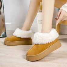 新風格大碼一腳蹬雪地靴,輕便,濃烈香調,多用途,時尚,增高,厚女性鞋