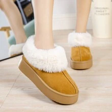 新風格大碼一腳蹬雪地靴,輕便,濃烈香調,多用途,時尚,增高,厚女性鞋