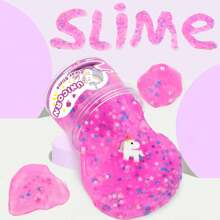 120ml紫色粉色透明爆米花果凍氣泡星香味美味又好玩,不黏手爆炸樂diy氣泡泥,適合男女生日派對禮物,伸縮大泥體感玩具 - 淡紫色 - 查看 4