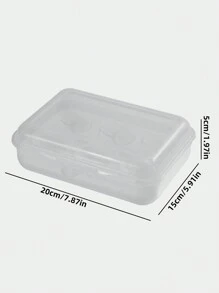 1pc Portable 6-cells Egg Holder Case With Anti-cracking Feature, Transparent - White - View 7