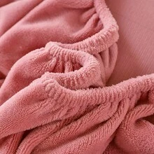 1pc Anti-Slip Velvet Fitted Sheet, Soft And Comfortable, Anti-Static, Non-Shedding, 360 Degrees Wrapped, No Fluorescent Agent, Suitable For Bedroom, Guest Room, Dormitory, Family Use - Hot Pink - View 9