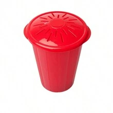1pc Microwave Popcorn Bucket/maker, Plastic Popcorn Bowl/silicone Popcorn Bucket/cup - Red - View 5