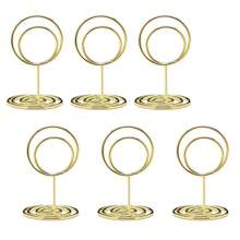 10 cái Số bàn , Đặt chủ thẻ , Dây điện Hình ảnh Giá đỡ , Kích thước nhỏ Bàn Ví thẻ , Giá đỡ ảnh Đối với Trang trí theo mua , Lễ cưới Thu nhận , Buổi tiệc , Sinh nhật - Vàng - Xem 6