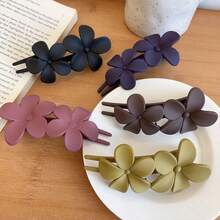 1 件装 11 厘米时尚花朵发夹，适合女孩，韩式百搭发夹，适合发髻，春季，大发夹，清新适合日常使用