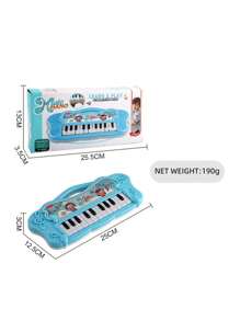 Children's Cartoon Blue Electronic Keyboard Piano Toy (battery Not Included) - Blue - View 5
