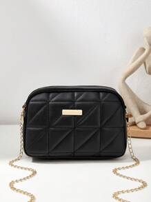 時尚極簡小方格女士包