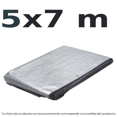 Lona gris reforzada 5 x 7 m