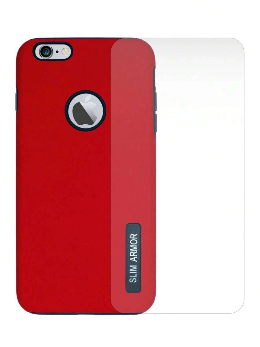 New Case Rugged Use Case For IPhone 6 Plus + Mica - Red - View 1