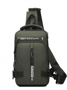 [三种背法] 多功能胸包男士斜挎包单肩包小背包背包胸包学生包腰包单肩包旅行工作运动度假必备品轻便防盗外出礼物送给男士男朋友丈夫男孩