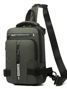 [三种背法] 多功能胸包男士斜挎包单肩包小背包背包胸包学生包腰包单肩包旅行工作运动度假必备品轻便防盗外出礼物送给男士男朋友丈夫男孩