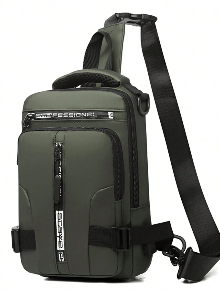 [三种背法] 多功能胸包男士斜挎包单肩包小背包背包胸包学生包腰包单肩包旅行工作运动度假必备品轻便防盗外出礼物送给男士男朋友丈夫男孩