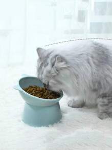 1 件粉色猫咪爱好者和猫妈妈爱食碗，带防黑下巴、倾斜高脚颈部保护、塑料猫/狗爱好者礼物和狗/猫妈妈爱食宠物食碗，带防溢出设计，适合家庭使用 - 粉色 - 查看 7