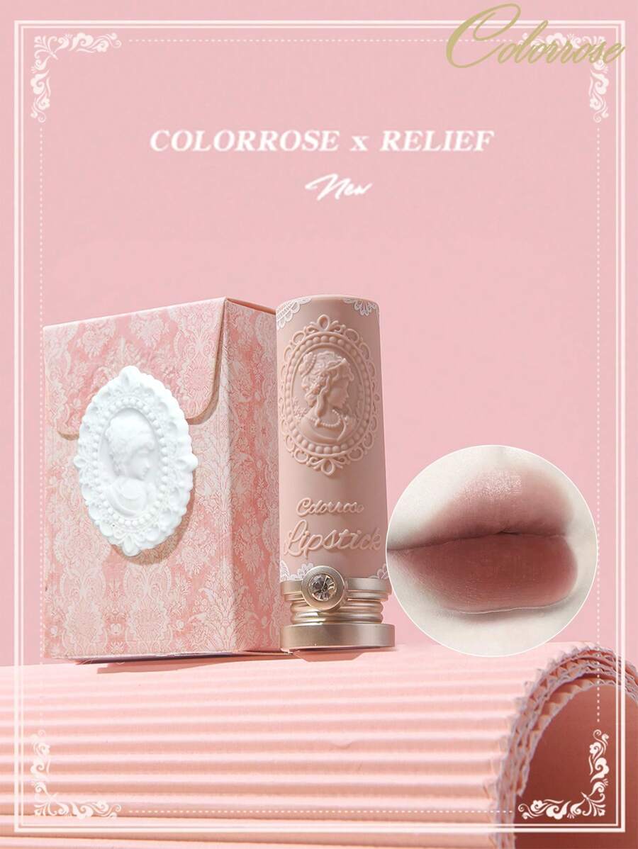 COLORROSE Matte & Glossy Lipstick, Super Glossy Lipstick, High Pigment Lipstick, Nourishing Creamy Formula, Light Earthy Brown - 14淺土棕 - 查看 1