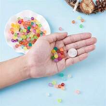 100入組8mm霧面玻璃珠,彩色磨砂珠透明圓珠,手工diy製作友誼手鍊、項鍊、耳環珠子,聖誕節裝飾 - 彩色 - 查看 5