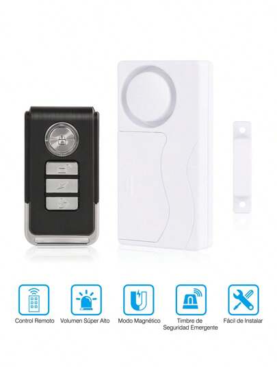 Sensor Puerta Ventana Alarma Seguridad Hogar Control Remoto, ALARMA MAGNETICA PARA VENTANA y PUERTA