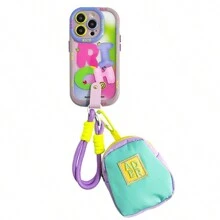 Crossbody Phone Case Creative Diy Cream & Macaron Shaped Phone Case Compatible With Apple Iphone - Mauve Purple - View 6