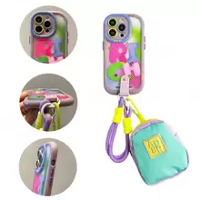 Crossbody Phone Case Creative Diy Cream & Macaron Shaped Phone Case Compatible With Apple Iphone - Mauve Purple - View 7