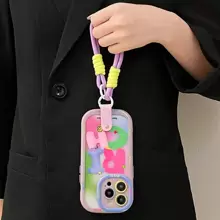Crossbody Phone Case Creative Diy Cream & Macaron Shaped Phone Case Compatible With Apple Iphone - Mauve Purple - View 4