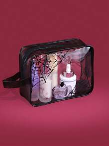 1个透明洗漱包,便携式旅行化妆包,带拉链,TSA认证透明收纳袋,PVC化妆包,化妆品收纳袋,化妆刷包,化妆旅行洗漱包,透明必备礼品收纳拉链配件美甲包,化妆包,梳妆台,化妆包,收纳包,化妆品收纳包,化妆包,洗漱包,桌面收纳包,化妆包,化妆袋,化妆袋,化妆包,梳妆台,化妆袋,小化妆包,化妆包,大容量,大化妆包,女士礼物,圣诞礼物,女士礼物创意 - 黑色 - 查看 5