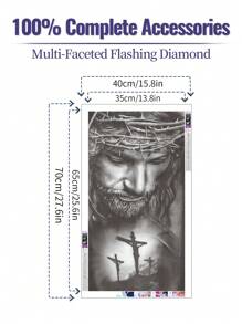 5D DIY大號鑽石畫套裝，(15.7x27.5in/40x70cm) 天使設計全圓鑽石藝術套裝，適用於成人，圖片數字套裝，適合家居牆壁裝飾，聖誕，萬聖節假期和緩解壓力的禮物