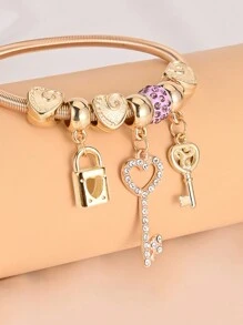 إسورة حجر الراين مفتاح و بتعليقة قفل