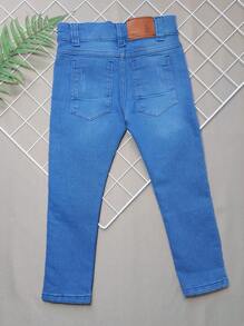 Young Boys Pants - 中等水洗藍 - 查看 4