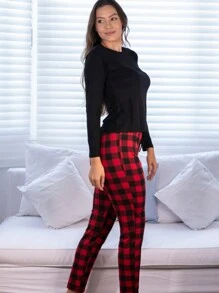 Women Pajama Sets - Red - View 4
