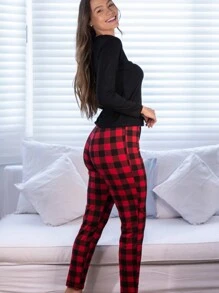 Women Pajama Sets - Red - View 5