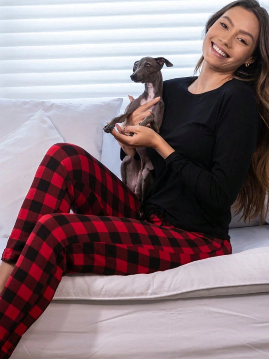 Women Pajama Sets - Red - View 1