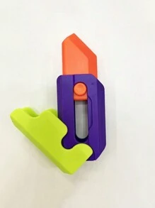 1入組3d重力控制小型蘿蔔刀造型減壓玩具成人必備 - 綠色 - 查看 1