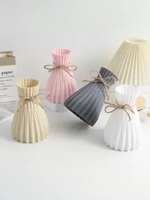 1 chiếc bình hoa nhựa, không vỡ, trang trí nhà cửa sáng tạo, thích hợp cho đám cưới, tiệc tùng, ngày lễ, trang trí Giáng sinh, quà tặng Giáng sinh, trang trí nhà cửa, trang trí Halloween, đồ dùng nhà bếp. - Xám - Xem 9