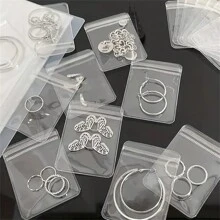 50 cái Trong sáng Túi đựng đồ trang sức , Chống oxy hóa Đồ trang sức Nhẫn Hoa tai Túi bảo quản , Nhẫn Có thể mang đi Cái túi - Trong sáng - Xem 3