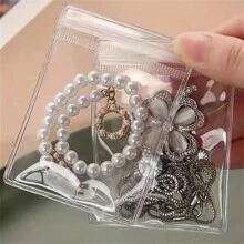 50 cái Trong sáng Túi đựng đồ trang sức , Chống oxy hóa Đồ trang sức Nhẫn Hoa tai Túi bảo quản , Nhẫn Có thể mang đi Cái túi - Trong sáng - Xem 5