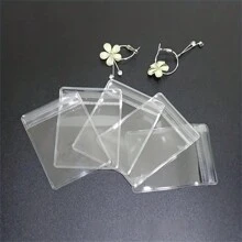 50 cái Trong sáng Túi đựng đồ trang sức , Chống oxy hóa Đồ trang sức Nhẫn Hoa tai Túi bảo quản , Nhẫn Có thể mang đi Cái túi - Trong sáng - Xem 4