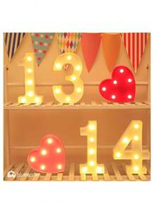 Bluelander LED Numbers For Events And Night Decoration, Includes Batteries. - Blue - View 7