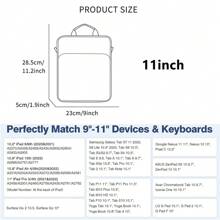 VALUEWIN BlueColor MiniMalist Fashion DesignTablet Case Compatible With Samsung Galaxy Tab S6 Lite Galaxy Tab S7 IPad Pro 11/IPad 9.7 9-11Inch Tablet Shoulder Bag Carrying Case Storage, Laptop Bag, For Travel, Camping, Fishing Classroom Laptop Bags Classroom Bags Teacher Storage Bags Classroom Organizer Bags - Blue - View 10