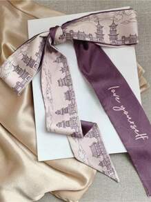 8 件女士蝴蝶结发带、围巾、头带、领带头巾、春季丝带蝴蝶结围巾和优雅头巾头带吸汗带、蝴蝶结配饰、学校用品、学院、头带秋冬发带发饰女士度假装 - 彩色 - 查看 5