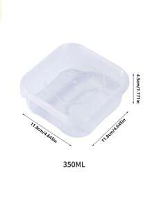 Caja de almacenamiento de carne para congelador, 350ml, para mariscos/productos cárnicos con tapa de sellado, 1 pieza - transparente - Ver 2