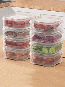 Caja de almacenamiento de carne para congelador, 350ml, para mariscos/productos cárnicos con tapa de sellado, 1 pieza - transparente - Ver 3