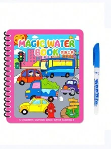 1pc Cartoon Graphic Coloring Book - Multicolor - View 1