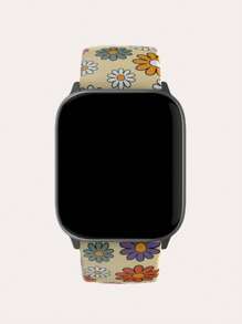 1 Peça Pulseira de Relógio em TPU com Estampa Floral Fofa e Colorida, Compatível com Ultra/SE/Série 10/9/8/7/6/5/4/3/2/1, 38/40/41/42/44/45/46/49mm