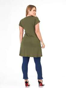 Women T-Shirts - 軍綠色 - 查看 2