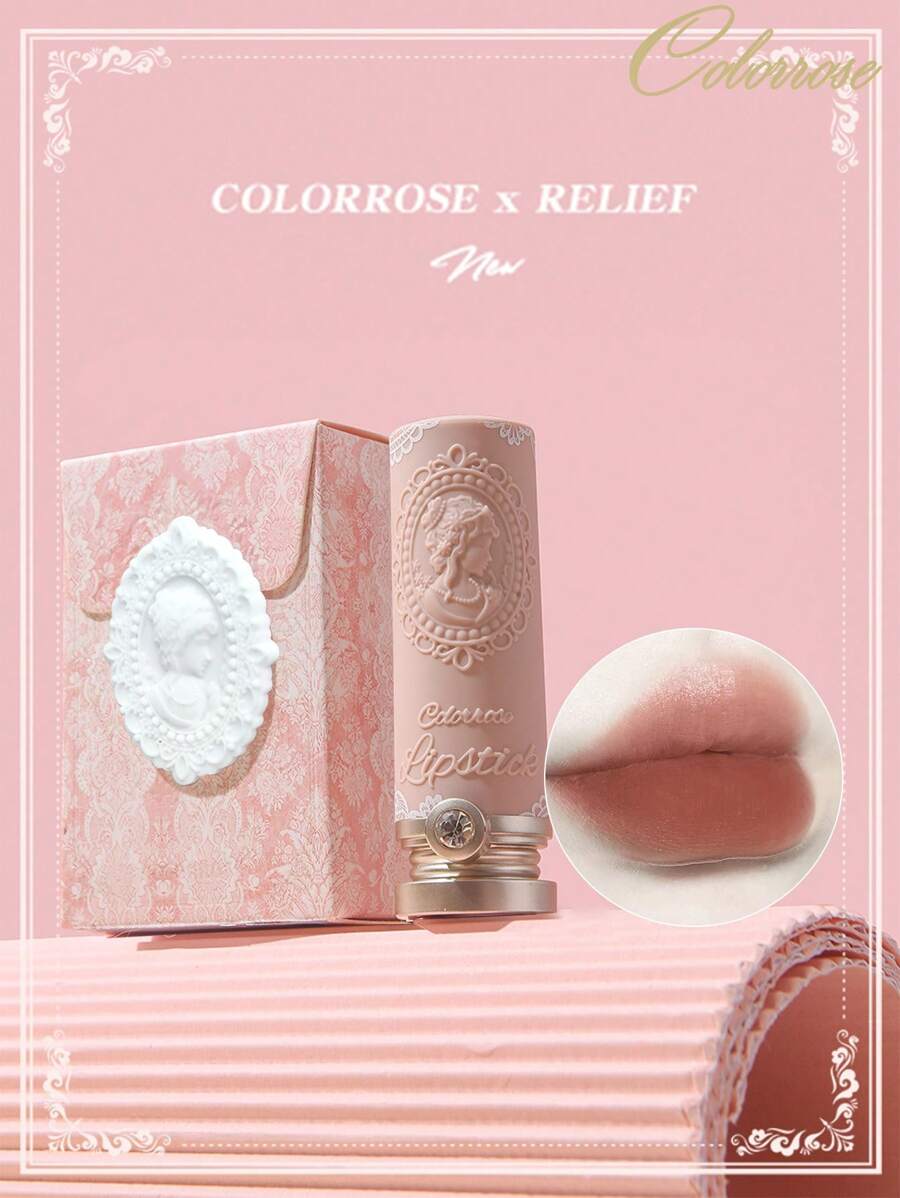 COLORROSE Matte & Glossy Lipstick, Super Vivid Color Lipstick, High Pigment Lipstick, Moisturizing Creamy Formula, Thai Milk Tea Color - 07泰式奶茶 - 查看 1