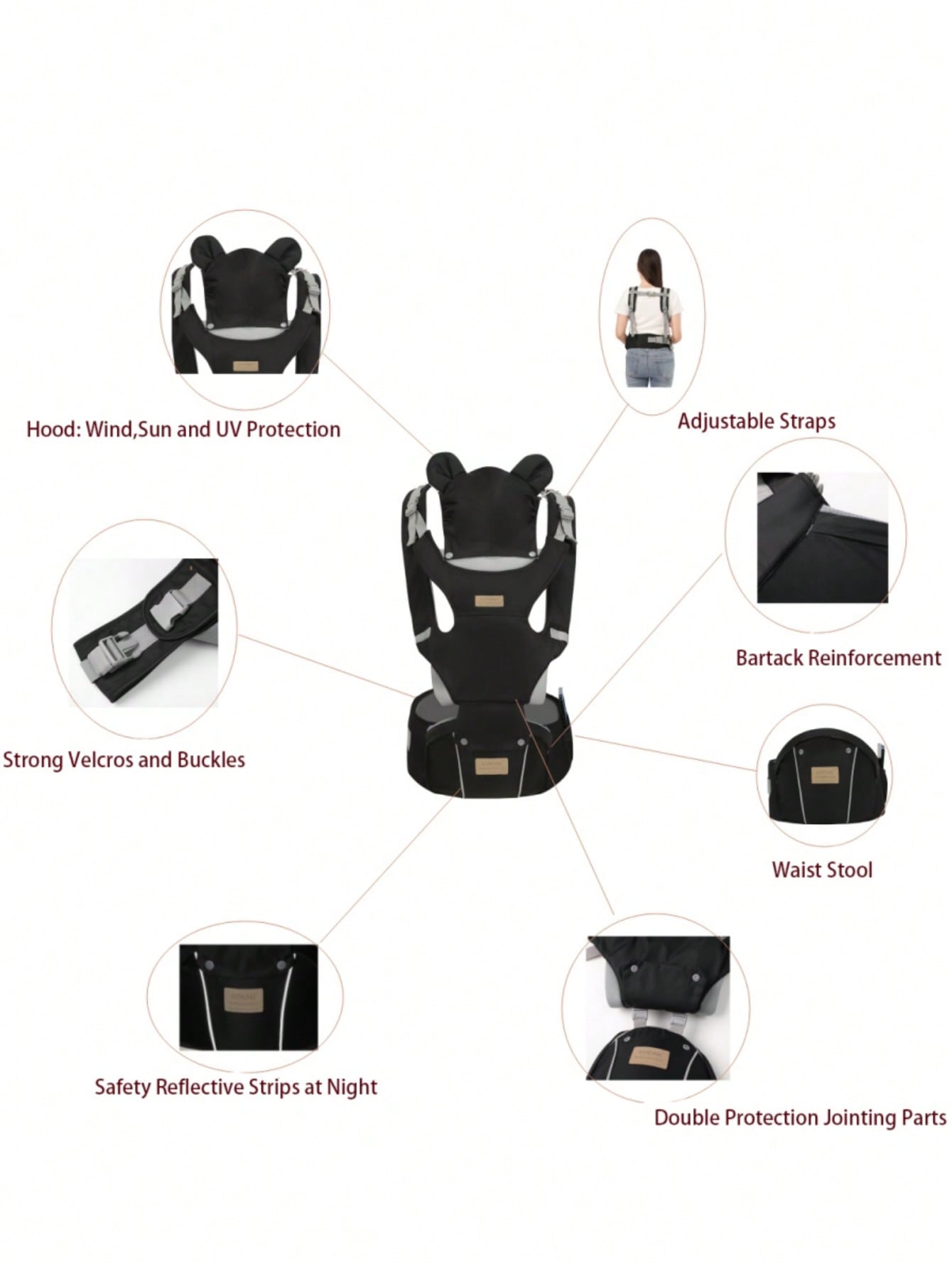 حامل الطفل متعدد الوظائف للخصر، حامل طفل