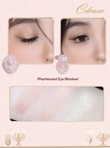 COLORROSE 自然光泽腮红粉，珠光哑光腮红，轻盈柔滑，高显色度，易于晕染，带镜子，轮廓高光腮红盘，眼影盘，面部彩妆 - 789香檳色(高光) - 查看 3